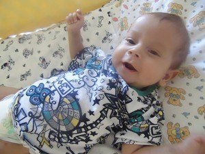 David Miguel, de 7 meses, precisa de transplante para tratar doença rara (Foto: Dinea Gama/Arquivo Pessoal)