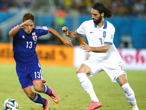  Giorgos Samaras jogo Japão x Grécia (Foto: Getty Images)