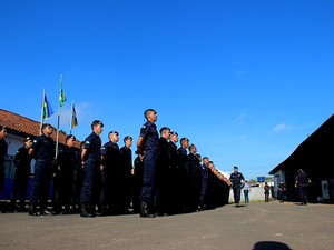 Batalhão da PM em  Jaru, RO (Foto: Jaru Online/Reprodução)