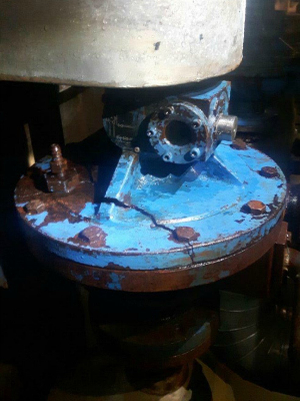 Válcula onde ocorreu vazamento de amônia (Foto: PMA/ Divulgação)