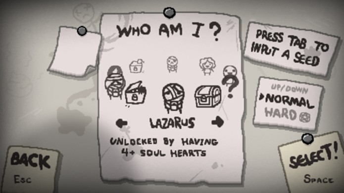 Lazarus tem uma segunda chance após morrer em The Binding of Isaac: Rebirth (Foto: Divulgação)