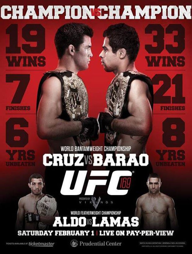 pôster cartaz UFC 169 Cruz e Barão (Foto: Divulgação)