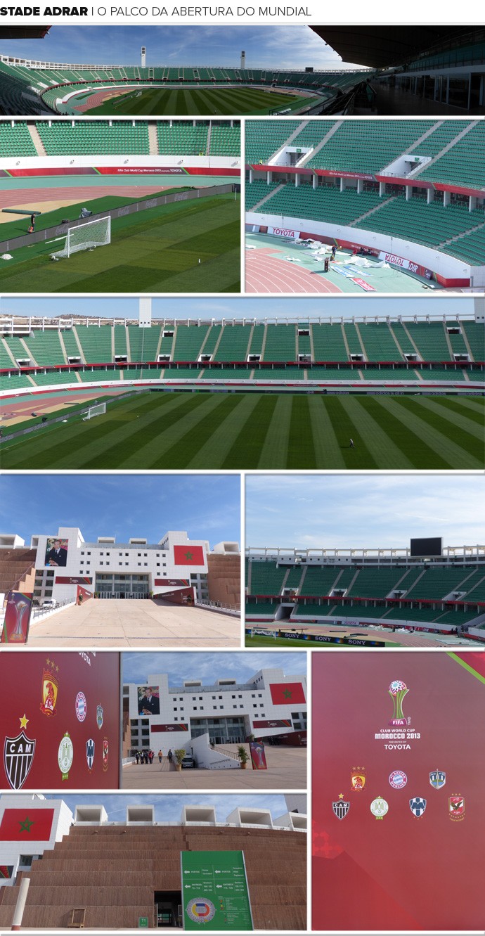 Mosaico Estádio de Agadir (Foto: Victor Canedo)