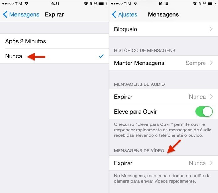 Impedindo que mídia seja apagada automaticamente (Foto: Reprodução/Helito Bijora)