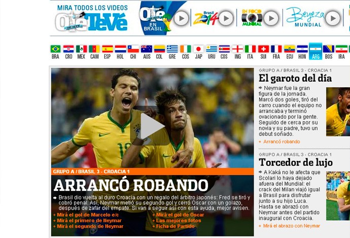 olé jornal brasil x croacia (Foto: Reprodução )