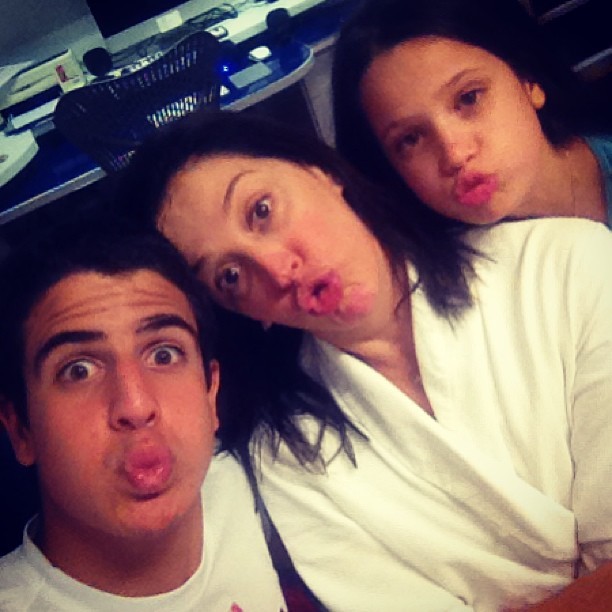 Enzo, Claudia Raia  e Sophia (Foto: Instagram/ Reprodução)
