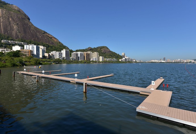Estádio de remo da lagoa rodrigo de freitas olimpíadas rio 2016 (Foto: André Durão)