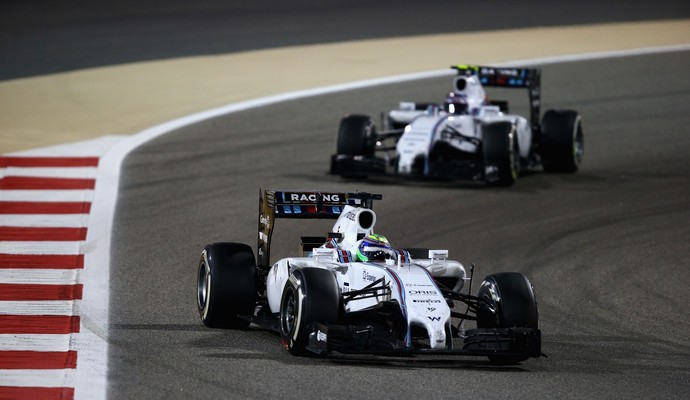 Apesar de terem brigado pelo pódio durante a corrida, Felipe Massa e Valtteri Bottas terminaram em 7º e 8º, respectivamente (Foto: Getty Images)