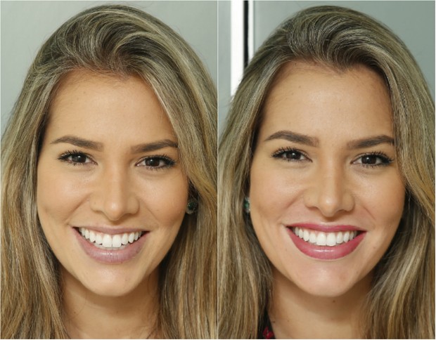 Antes e depois: Adriana Sant&#39;Anna recorre à nova técnica de  micropigmentação Young Lips 3D para deixar lábios mais rosados sem maquiagem (Foto: Marcos Serra Lima/EGO)
