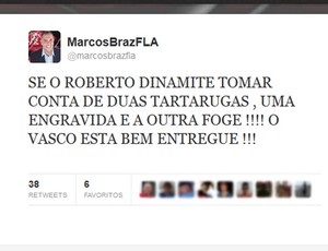 Marcos Braz twitter Roberto Dinamite (Foto: Reprodução / Twitter)