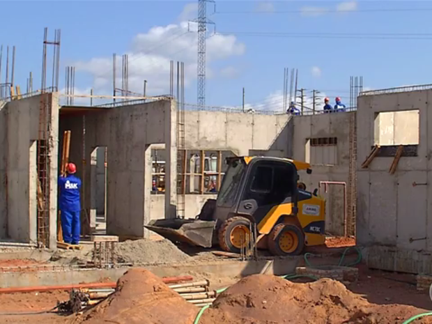 Cadeia Pública de Ceará-Mirim em construção (Foto: Ítalo Sales/Inter TV Cabugi)