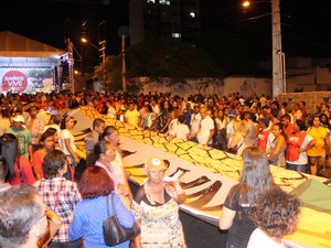 Segundo a organização do evento, 6 mil pessoas chegaram a Petrolina e se encontraram com outras  2 mil  (Foto: Juliane Peixinho / G1)
