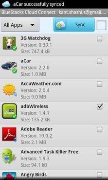 screenshot de BlueStacks Cloud Connect