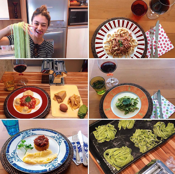 Carolina Oliveira postou uma fotos do seus pratos (Foto: Reprodução)