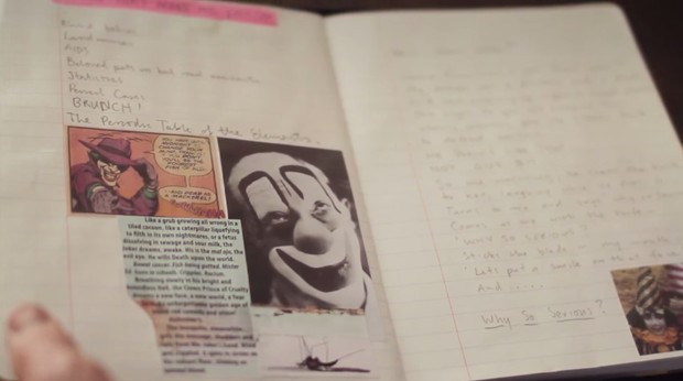 Trecho do documentário que mostra diário de Heath Ledger (Foto: Reprodução)