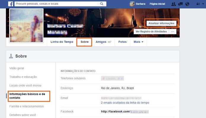 Acesse as informações sobre seu perfil no Facebook (Foto: Reprodução/Barbara Mannara) (Foto: Acesse as informações sobre seu perfil no Facebook (Foto: Reprodução/Barbara Mannara)) Acesse as informações sobre seu perfil no Facebook (Foto: Reprodução/Barbara Mannara) (Foto: Acesse as informações sobre seu perfil no Facebook (Foto: Reprodução/Barbara Mannara))