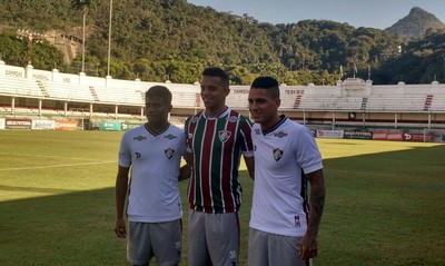 Maranhão, Dudu e William Matheus - Fluminense (Foto: Fred Huber/ Globoesporte.com) Maranhão, Dudu e William Matheus - Fluminense (Foto: Fred Huber/ Globoesporte.com)