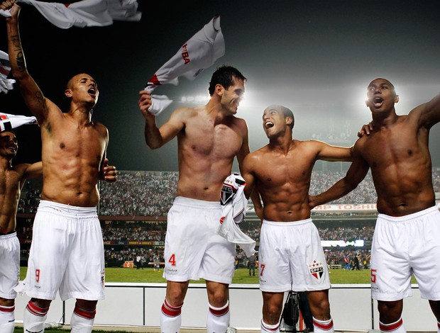 São Paulo comemoração final Sul Americana (Foto: Reuters)