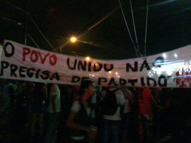 Protesto em Camaçari, na Bahia (Foto: Pedro Henrique/Aqruivo Pessoal)