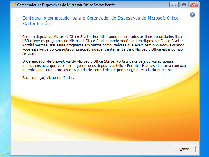 Iniciando o Gerenciado de Dispositivos do MS Office Starter Portátil (Foto: Reprodução/Edivaldo Brito)