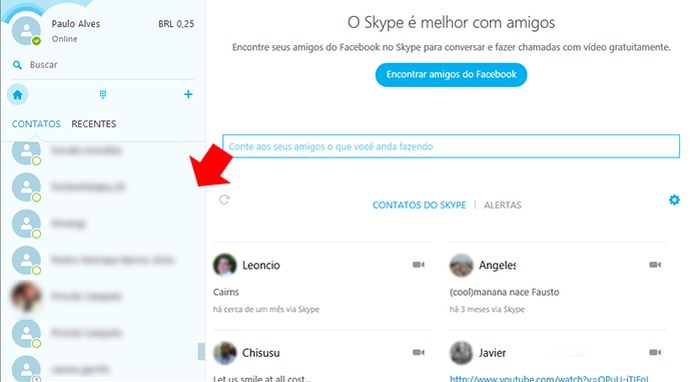 conversar no skype online