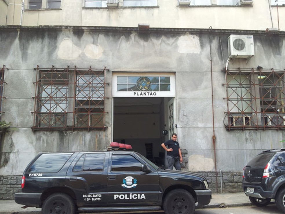 Boletim de ocorrência foi registrado na Central de Polícia Judiciária de Santos (Foto: Lizie Rodrigues/G1)