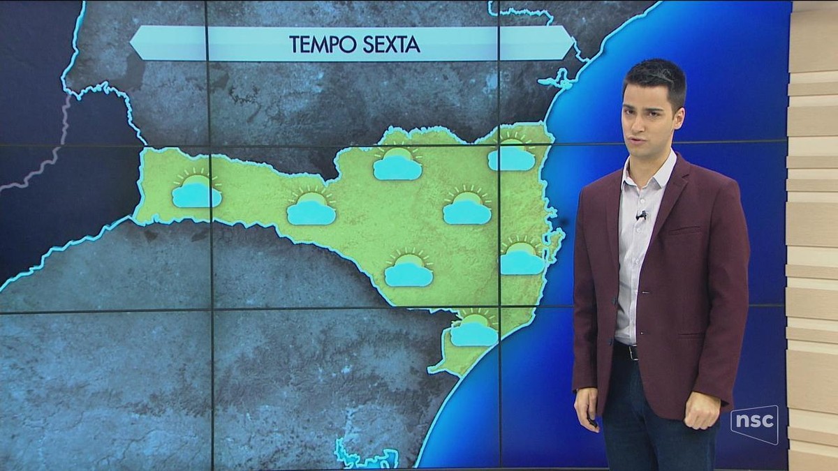 Sexta feira é de tempo firme predomínio de sol entre nuvens em