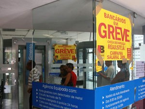 Bancário do Maranhão aderiram à greve nacional da categoria (Foto: Biné Morais/O Estado)