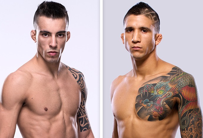 Montagem Thomas Almeida x Albert Morales UFC (Foto: Editoria de arte)