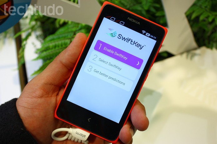 Como ativar o modo polegar do SwiftKey para Android? (Foto: Allan Mota/TechTudo)