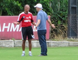 Jayme de Almeida e Wallim Vasconcellos treino Flamengo (Foto: Richard Souza)