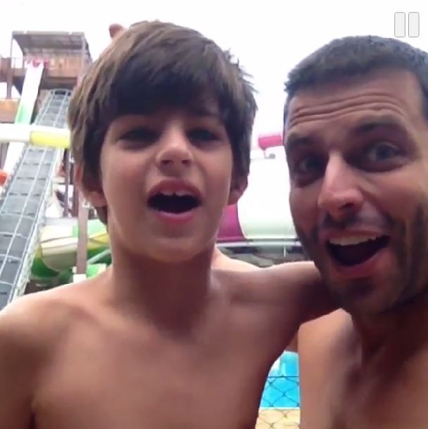 Henri Castelli e o filho Lucas (Foto: Instagram/Reprodução)