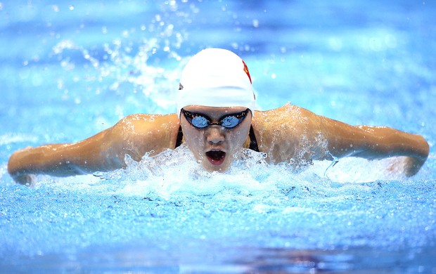 Shiwen Ye na prova de natação 200m medley Londres (Foto: AFP) Shiwen Ye na prova de natação 200m medley Londres (Foto: AFP)