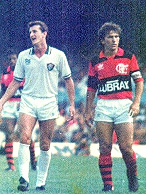 Rene Weber Zico Flamengo x Fluminense (Foto: Arquivo Pessoal) Rene Weber Zico Flamengo x Fluminense (Foto: Arquivo Pessoal)