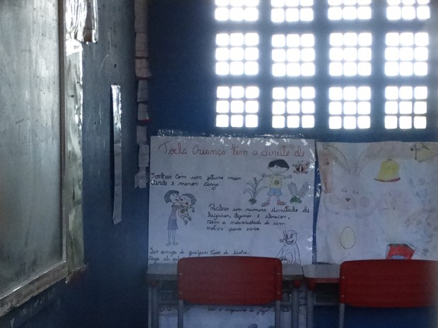  Mural na Escola José Apolinário de Amorim (Foto: Paula Cavalcante/ G1)