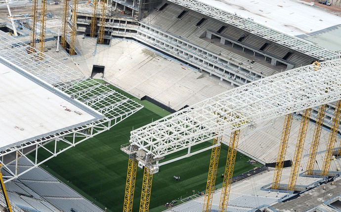 Arena Corinthians obras estádio (Foto: Antonio Miotto / Fotoarena)