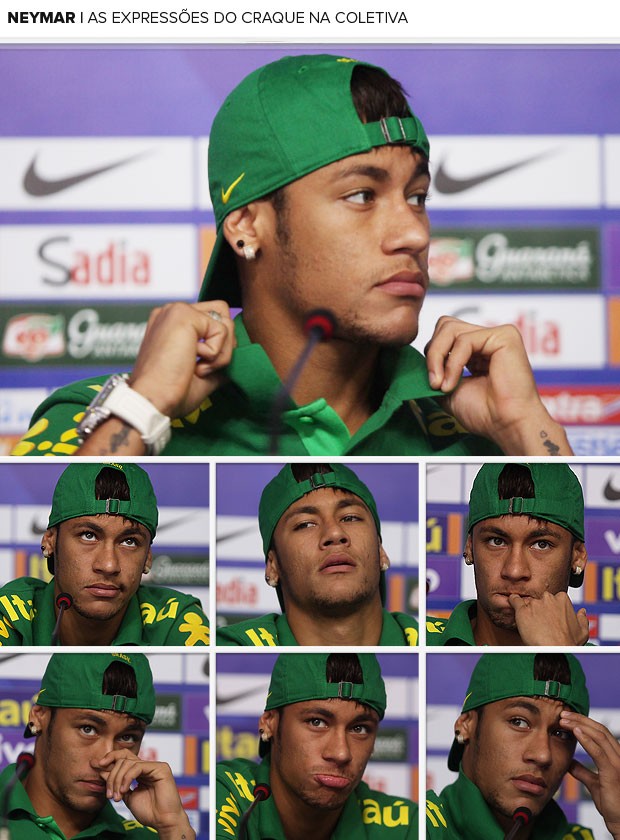 neymar coletiva seleção brasileira mosaico (Foto: Bruno Domingos/Mowa Press)