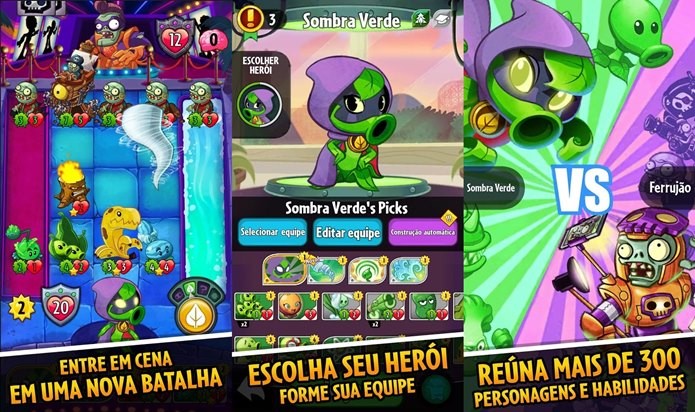 Um combate diferente espera por você em Plants vs Zombies: Heroes (Foto: Divulgação / EA)