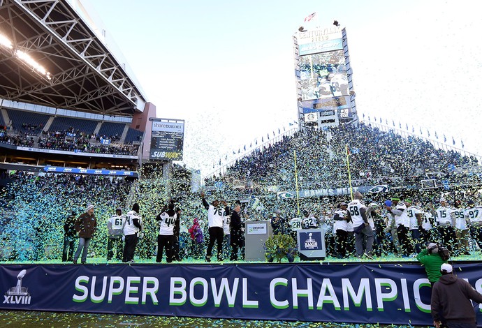 Seatle Seahawks festa SuperBowl NFL (Foto: AP)