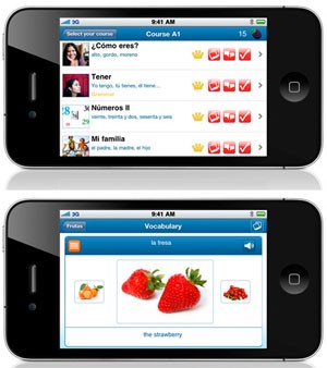 Aplicativos do Busuu para iOS e Android oferecem atividades para aprender idiomas e permitem compartilhar respostas e conversar com outros usuários (Foto: Divulgação)