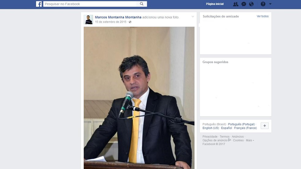 Marcos Montanha, vereador Petrópolis, RJ (Foto: Reprodução / Facebook)