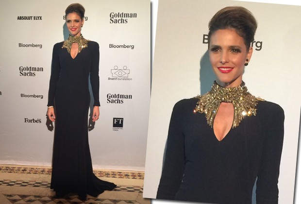 Fernanda Lima escolhe vestido luxuoso para Brazil Foundation, em Nova York (Foto: Divulgação)