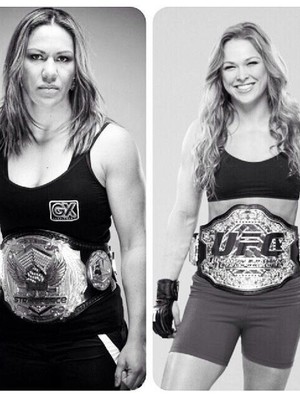 montagem Cris Cyborg e Ronda Rousey (Foto: Reprodução/Twitter) montagem Cris Cyborg e Ronda Rousey (Foto: Reprodução/Twitter)