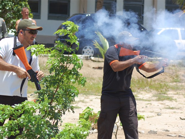 Policiais de Itabaiana receberam treinamento para uso de itens de baixa letalidade (Foto: Divulgação/Secom-PB)