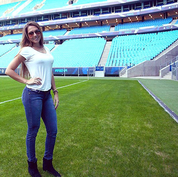 Carol Portaluppi, filha do Renato Gaúcho estádio Grêmio (Foto: Reprodução / Instagram)