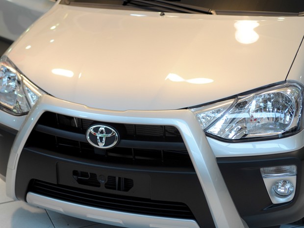 Detalhes do novo modelo da Toyota (Foto: Flavio Moraes/G1)