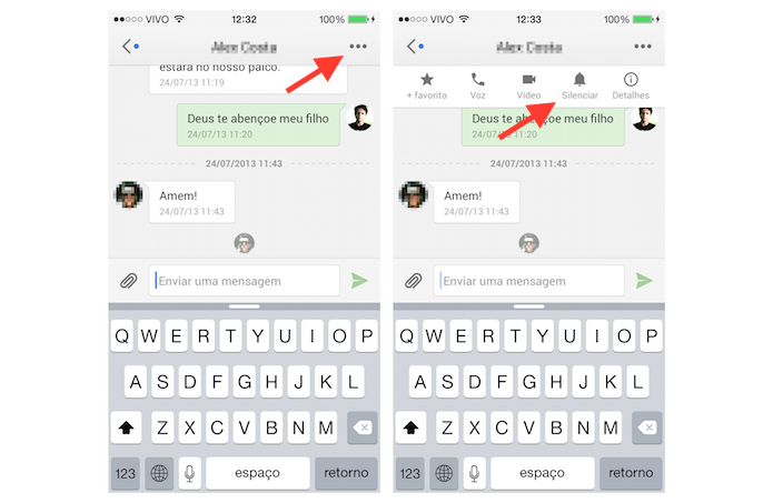 Silenciando uma conversa no Hangouts para iOS (Foto: Reprodução/Marvin Costa)