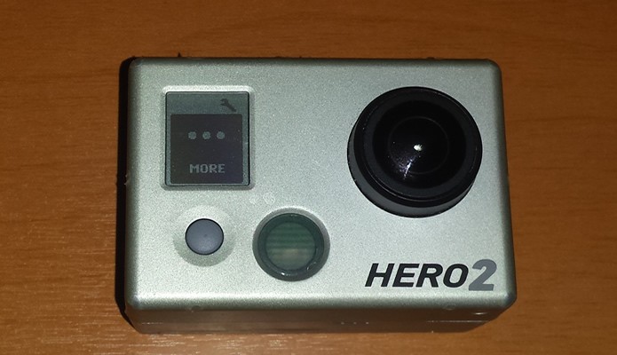 Na HD Hero2, passe pelas opções do Menu de Configurações e aperte o botão S para chegar até ao modo “Excluir” (Foto: Reprodução/Daniel Ribeiro)
