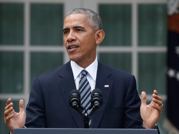 Obama faz discurso nesta quarta-feira (9) (Foto: AP Photo/Pablo Martinez Monsivais)