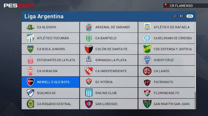 PES 2017: Agora clique no time a ser inserido na liga (Foto: Reprodução/Thomas Schulze)